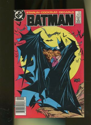 Batman 423 Fn,  6.  5 (newsstand) 1 Book Dc Todd Mcfarlane Detective 1988
