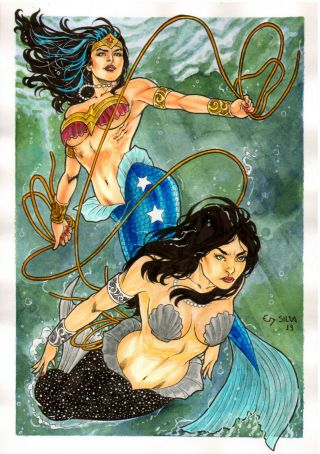 Ww D Troy Mermaid Sexy Color Pinup Art - Page By Ed Silva