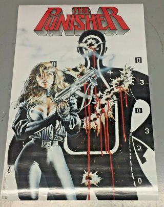 Vintage Punisher Poster (1995) Art By Mark Texiera 23x34 In