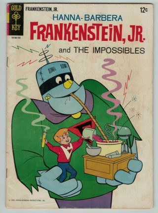 Frankenstein Jr And The Impossibles 1 Gold Key Comic 1966 Tv Cartoon Vg
