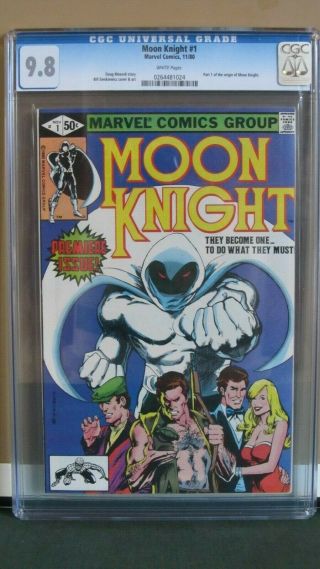 Moon Knight 1 Cgc 9.  8 Nm/mt,  W Pgs,  Marvel Comics 1980 1st Bushman & Konshu