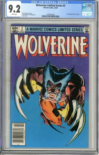 Wolverine Limited 2 Cgc 9.  2 Nm - White Pages 1st Full App.  Yukio