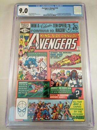 Avengers King - Size Annual 10 1981 Cgc 9.  0 White Pages