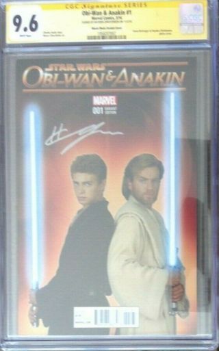 Star Wars: Obi - Wan & Anakin 1 Photo Cover_cgc 9.  6 Ss_signed Hayden Christensen