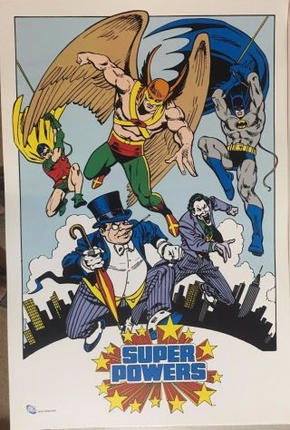 Powers Batman Robin Hawkman Joker Etc (12 " X 18 ") Dc Comics Color Print
