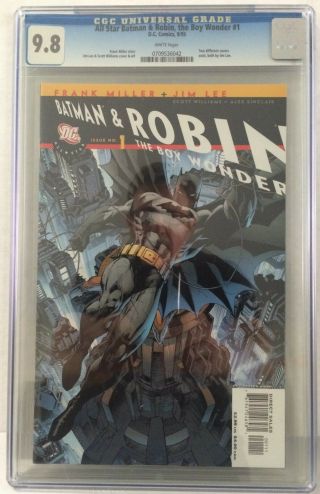 All Star Batman & Robin 1 Cgc 9.  8 Cover A Lee Miller Universal Wp Dc Comics