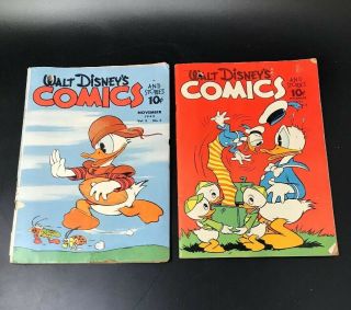 2 Walt Disney Comics And Stories 1942 November & December Vol 3 No 2 & 3