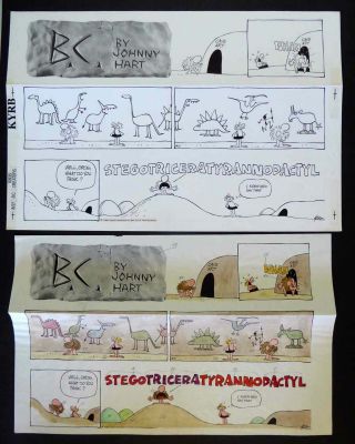 B.  C.  Sunday Comic Strip By Johnny Hart With Color Guide 8/27/89