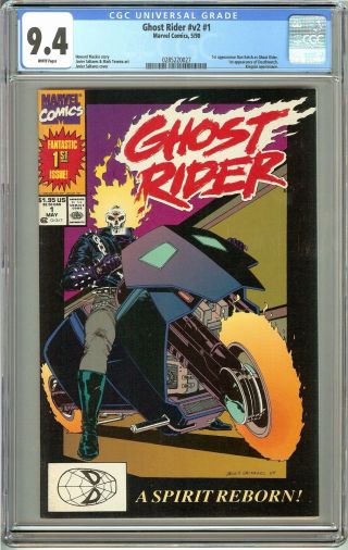 Ghost Rider V2 1 Cgc 9.  4 White Pages 0285220027