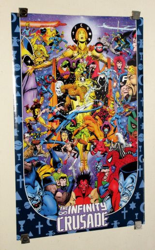 1993 Marvel Infinity Crusade Poster:avengers/spiderman/thor/xmen/thanos/hulk/war