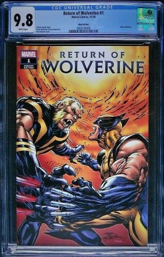 Cgc 9.  8 Return Of Wolverine 1 Marvel 2018 Nm/mt W/p Ebay Edition Neal Adams Cvr