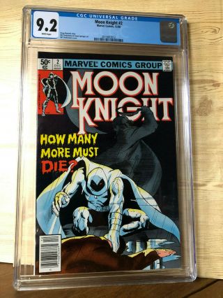 Moon Knight 2 (dec 1980,  Marvel) Cgc 9.  2 Bill Sienkiewicz Cover