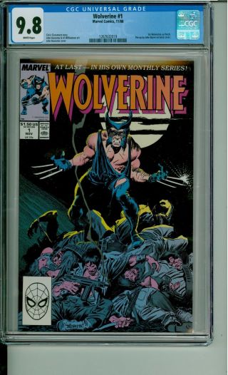 Wolverine 1 Cgc 9.  8 1988 First Patch Ongoing Series Black Cover Cbcs @1ercomics