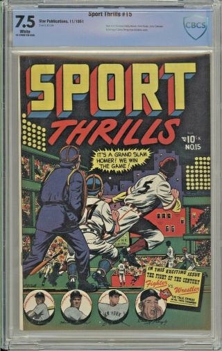 Sport Thrills 15 Cbcs 7.  5 White Pages L.  B.  Cole York Yankees On Cover
