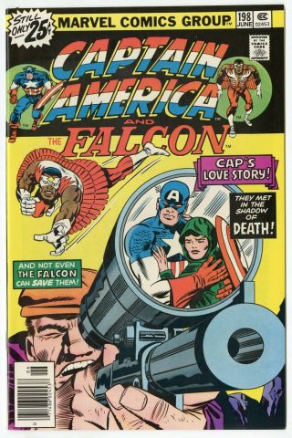 Captain America 198 Nm/mt 9.  8 White Pages Falcon Jack Kirby Art Marvel 1976