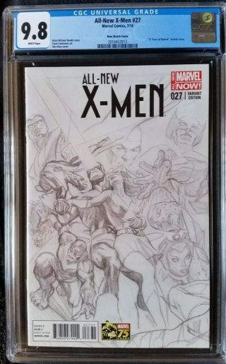 All X - Men (2012) 27 Ross Sketch Variant Cgc 9.  8 1:300