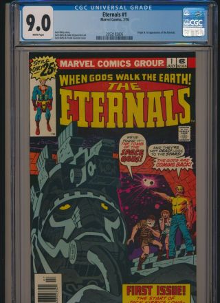 Marvel Comics The Eternals 1 1976 Cgc 9.  0 White Pages Origin & 1st Appearance