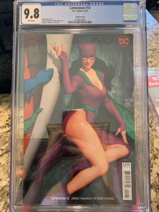 Catwoman 12 (2019) Cgc 9.  8 Artgerm Variant White Pages 