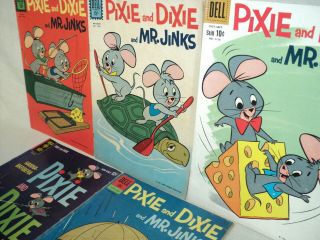 Pixie & Dixie & Mr.  Jinx COMPLETE SET 5 Dell Four Color Gold Key Comics (s 10916 3