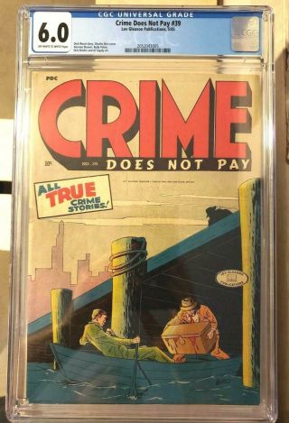 Crime Does Not Pay 39 Pre - Code Comic Cgc 6.  0 Charles Biro Rudy Palais Briefer