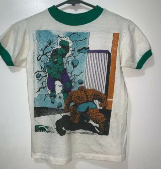 1977 Marvel Comics Kids Hulk/thing Tshirt Great Deco Item