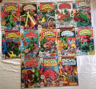 Godzilla King Of The Monsters 1 - 11 Comic Book Run,  Devil Dinosaur 1,  2