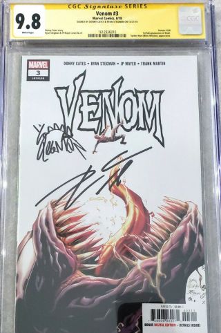 Venom 3 (1st Appearance Of Knull) Cgc Ss 9.  8 Signed By Cates And Stegman (bxc)