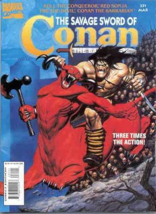 Savage Sword Of Conan (1974 Series) 231 In Vf, .  Marvel Comics [ Gs]