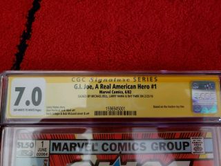 G.  I.  Joe 1 Marvel Comic Book Gi Joe 1982 5× autographs & ray parks 2