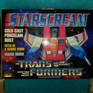 Transformers Starscream Cold Cast Porcelain Bust 3298/5000 Hard Hero 2002