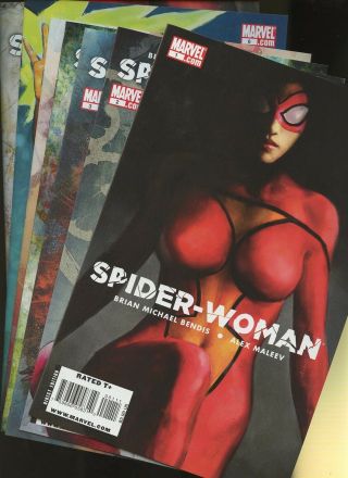Spider - Woman 1,  2,  3,  4,  5,  6,  7 (bendis,  2009) ^ 7 Books ^ Marvel Comics 1st Issue