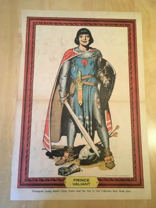 Harold,  Hal Foster Prince Valiant Sunday Page Promotion 1968 Full Size