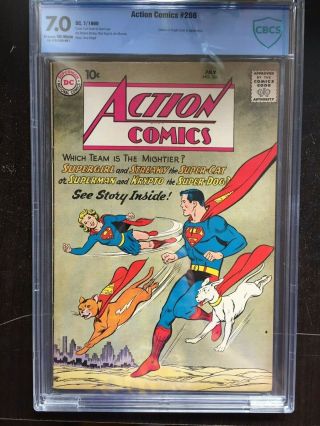 Action Comics 266 Cbcs Fn/vf 7.  0; Cm - Ow; Streaky,  Krypto,  Supergirl Cover