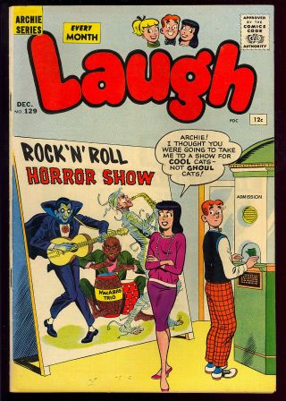 Laugh Comics 129 Horror Monster Cover Archie Comic 1961 Vg - Fn