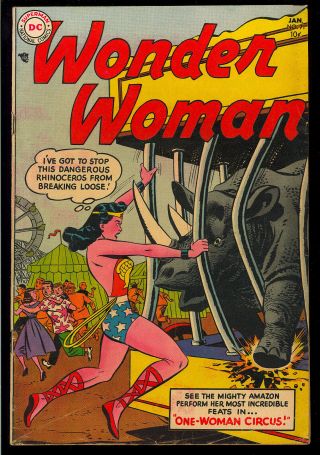 Wonder Woman 71 Pre - Code Golden Age Dc Superhero Comic 1955 Vg,