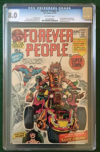 Forever People 1 Cgc 8.  0,  First Appearance Of Darkseid