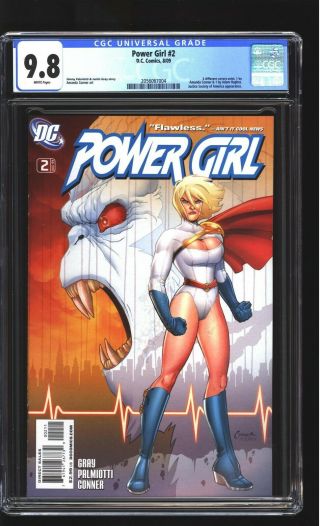 Power Girl 2 Cgc 9.  8 Nm/mint Justice Society Amanda Conner Cover Dc 2009