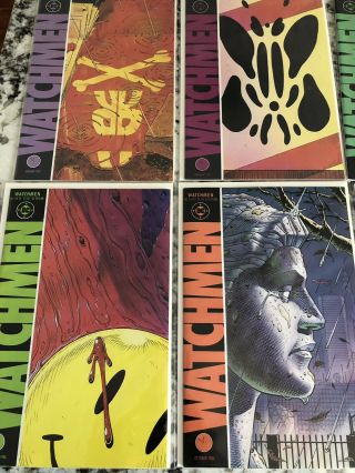 Dc Watchmen Comic Series The Complete Series 1 - 12.  All Nm Incl.  Issue 9 Cgc.