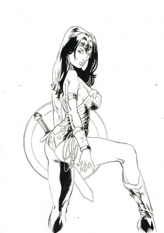 Wonder Woman 1 By Otavio Augusto - Art Pinup Drawing Comic