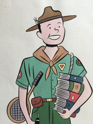 Seth Over - Achiever Boy Scout Comic Art Large Drawn & Quarterly Artist