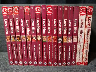 Love Hina Manga Set Of 14 Books 1 - 14 English Tokyopop And 2 Novels