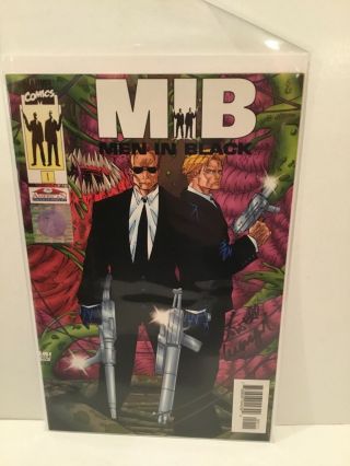 Mib Men In Black 1 Marvel Comic Book “auto” Lowell Cunningham Certified Wizard