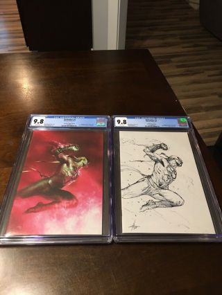 Defenders 1 Dell Otto Virgin Variant And Sketch Variant Both Cgc 9.  8 