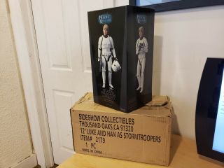 Sideshow Star Wars Heroes Of The Rebellion 1/6 12 " Han And Luke As Stormtroopers