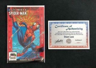 Ultimate Spider - Man 60 Signed Stan Lee W/coa Niagara Falls Variant 1
