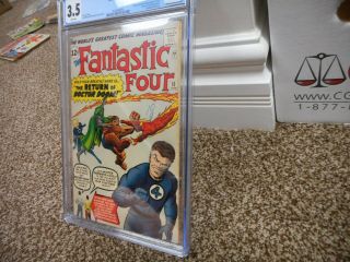 Fantastic Four 10 cgc 3.  5 Marvel 1963 Doctor Doom cover Stan Lee Jack Kirby WHIT 2