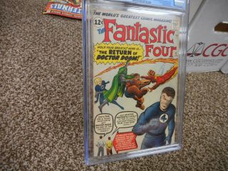 Fantastic Four 10 cgc 3.  5 Marvel 1963 Doctor Doom cover Stan Lee Jack Kirby WHIT 3