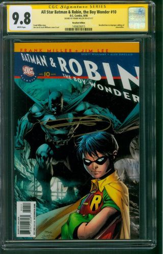 All Star Batman & Robin 10 Cgc Ss 9.  8 Recalled Ed Frank Miller Signed Lee Art