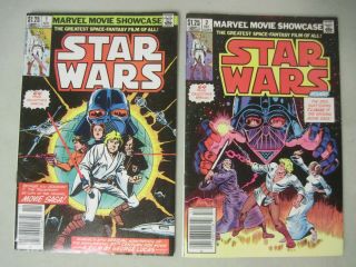 Complete Set Of Marvel Movie Showcase Featuring Star Wars 1 - 2 Marvel Comics