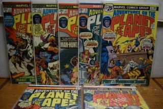 Adventures On The Planet Of The Apes 1,  2,  3,  4,  5,  9,  10 Marvel 1975